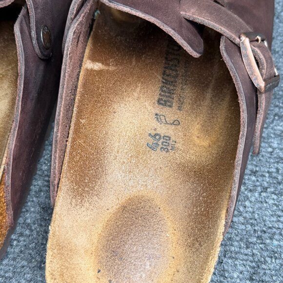 Birkenstock Boston Clogs Men\'s Size 13 Habana Brown Oiled Leather Slip On Sandal main image 4